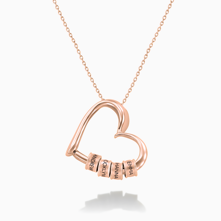 COLLIER EN FORME DE CŒUR AVEC PRÉNOMS