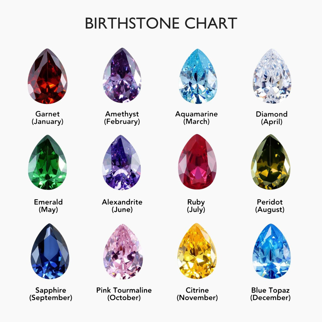 Duo Teardrop Birthstone Necklace
