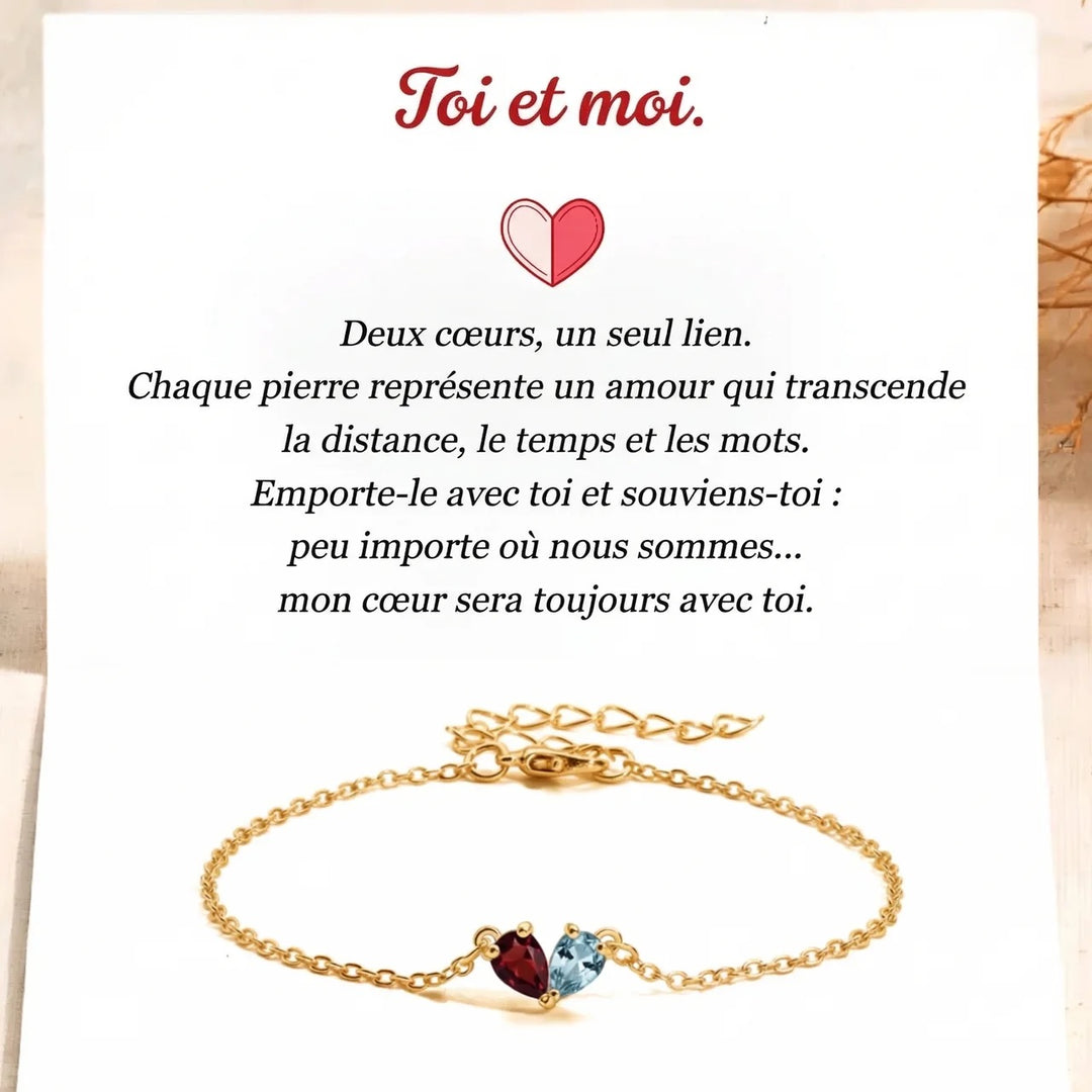 BRACELET DEUX CŒURS  – NOTRE LIEN