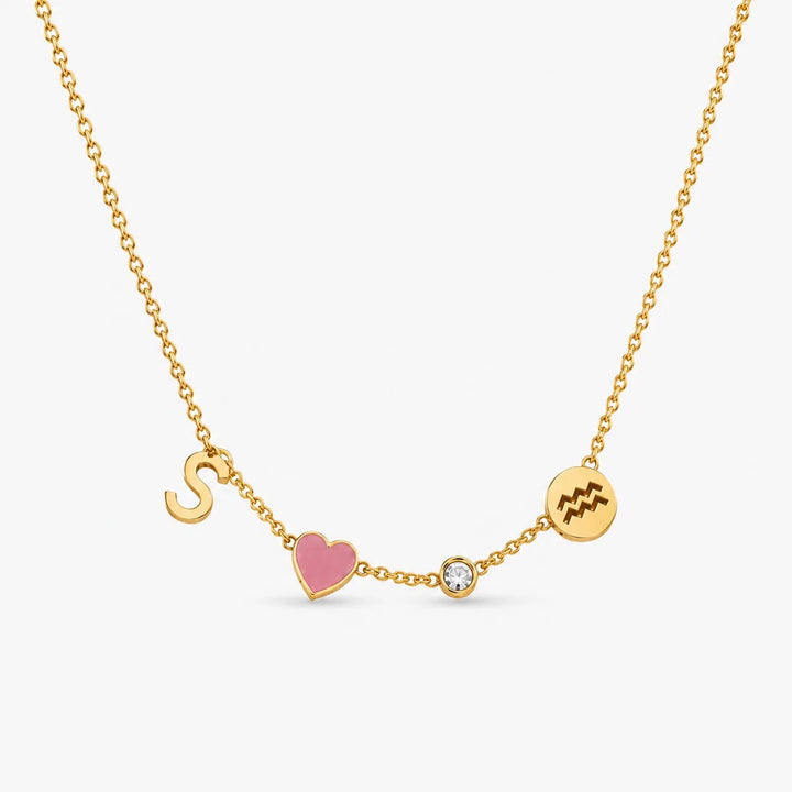 HEART INITIAL NECKLACE