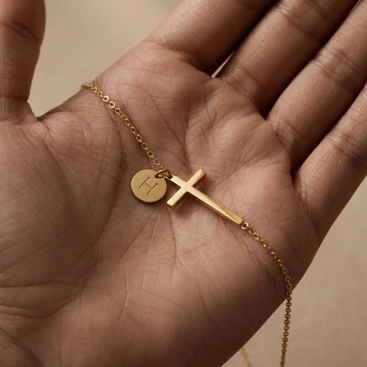 BRACELET INITIAL CROIX