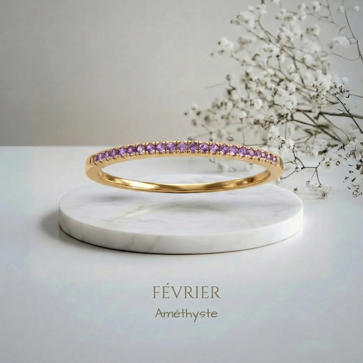 BAGUE AVEC PIERRE DE NAISSANCE