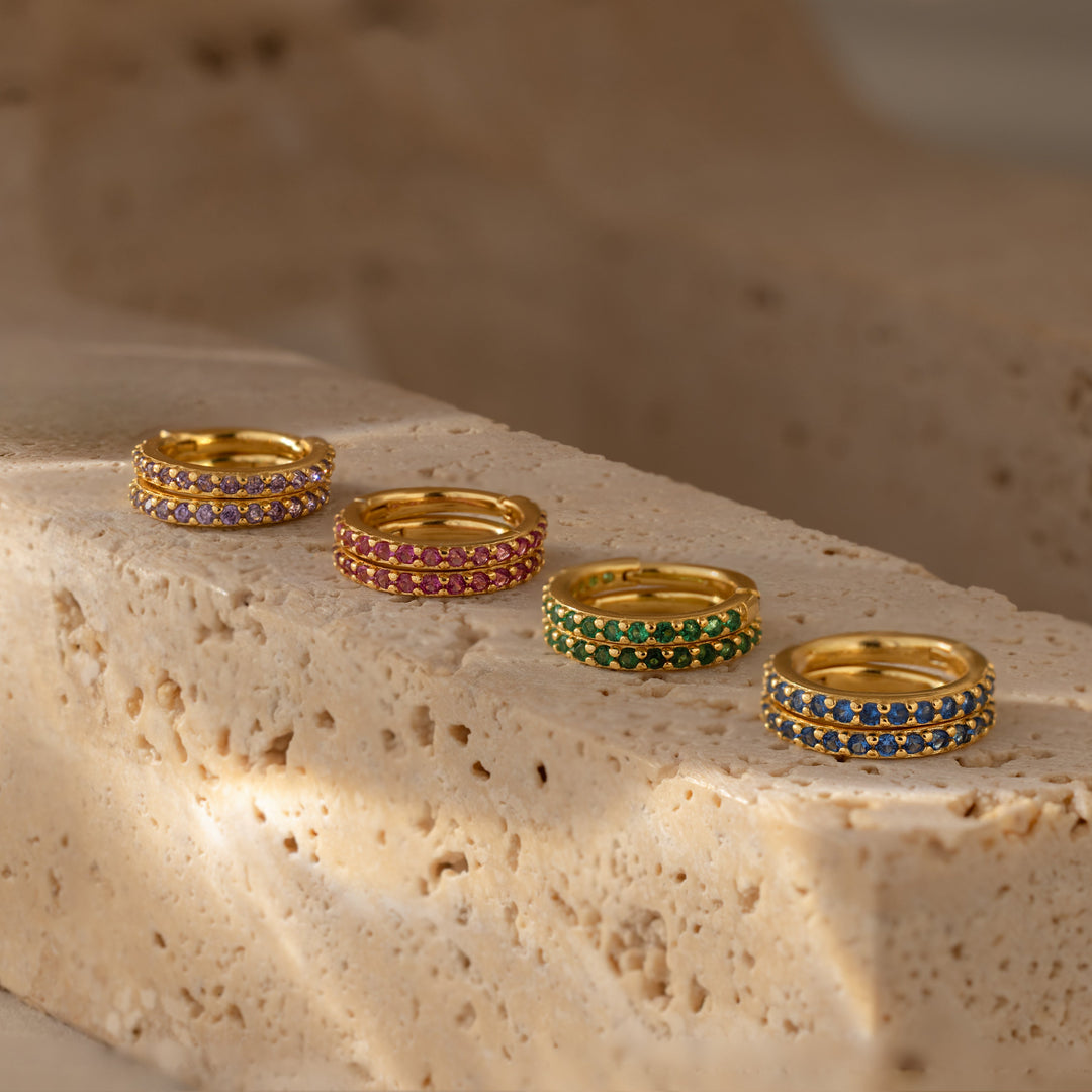 Birthstone Clicker Huggies