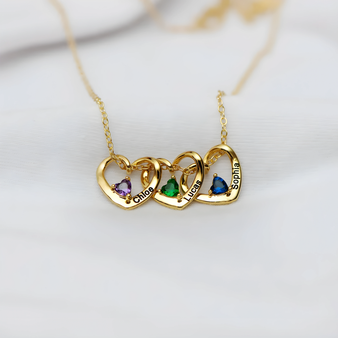 COLLIER CŒURS ENTRELACÉS À MA MÈRE