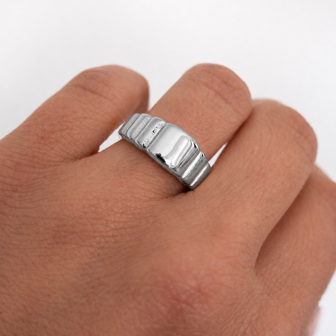 BAGUE GODRONNÉE