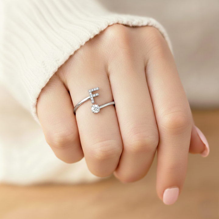 BAGUE AJUSTABLE CLASSIC AVEC INITIALES