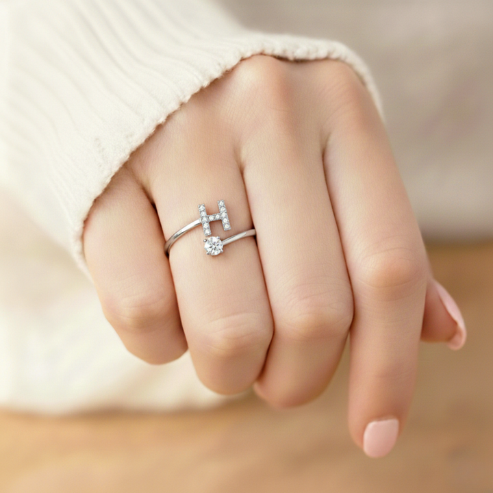 BAGUE AJUSTABLE CLASSIC AVEC INITIALES