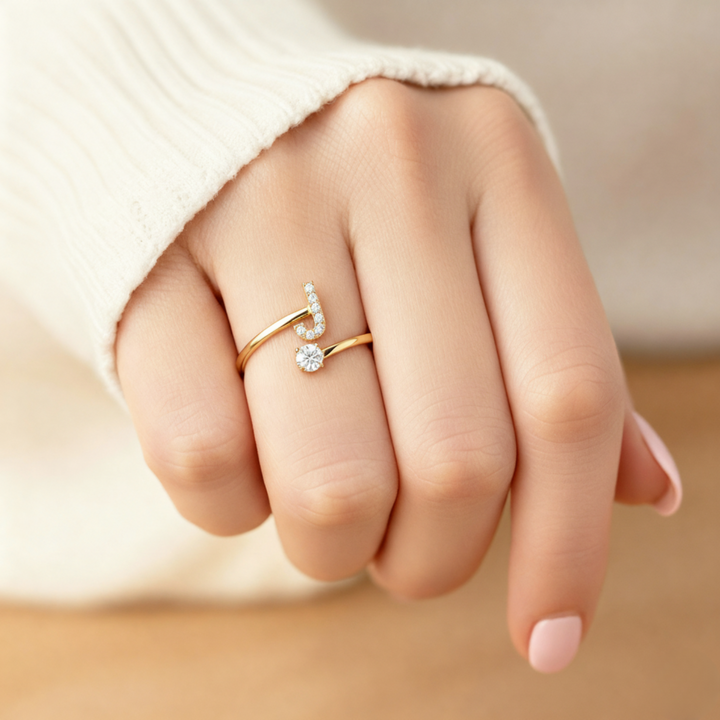 BAGUE AJUSTABLE CLASSIC AVEC INITIALES