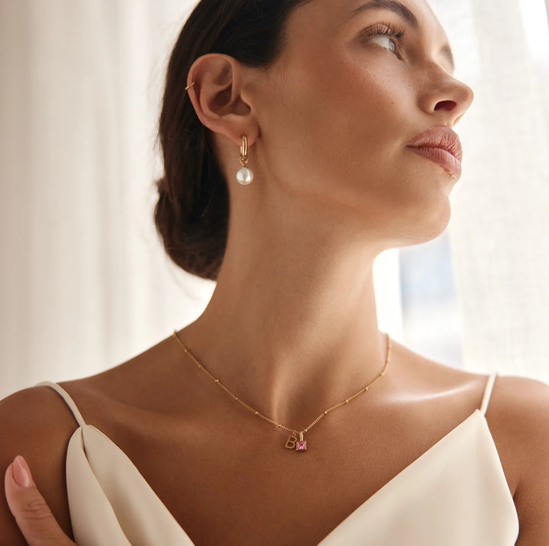Gem Initial Necklace