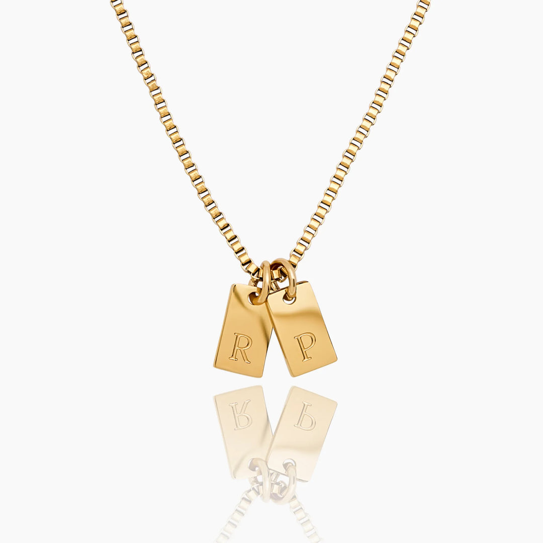 Tag Initial Necklace