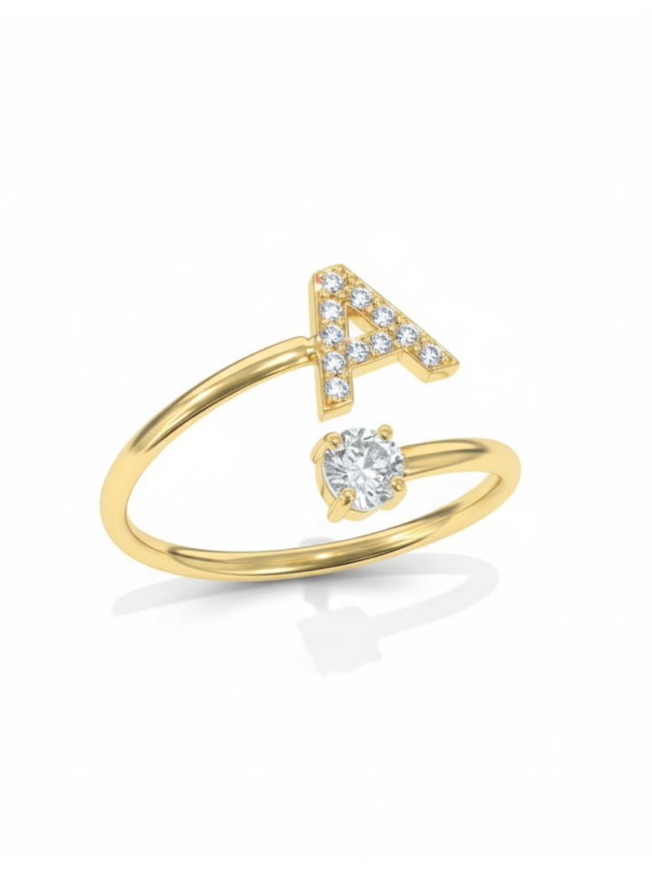 BAGUE AJUSTABLE CLASSIC AVEC INITIALES