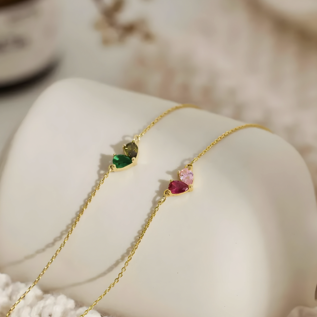 BRACELET DEUX CŒURS  – NOTRE LIEN