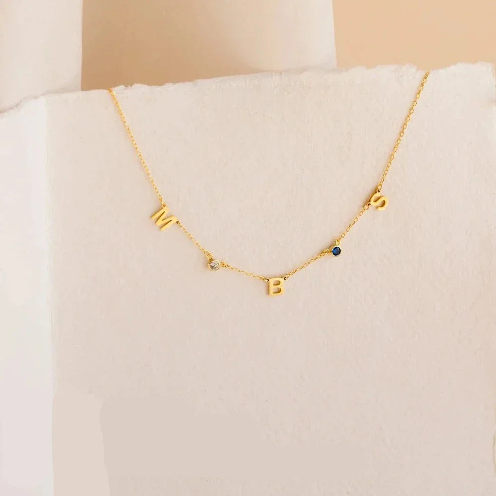 Initiaal Geboortesteen Ketting
