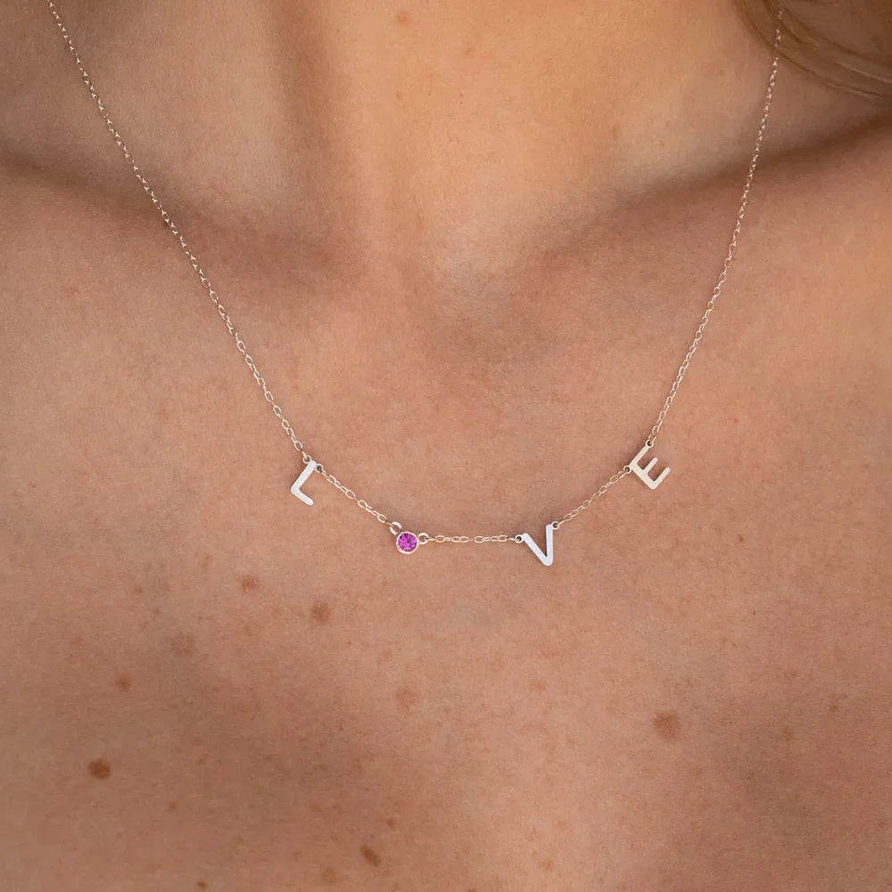 Initiaal Geboortesteen Ketting