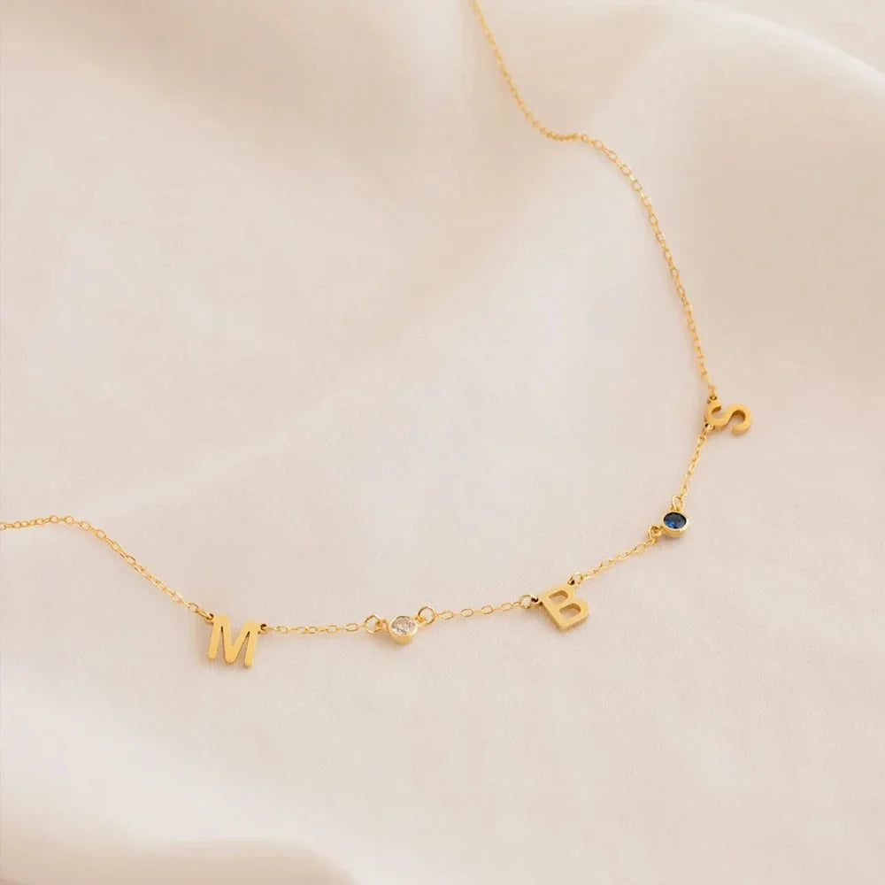 Initiaal Geboortesteen Ketting