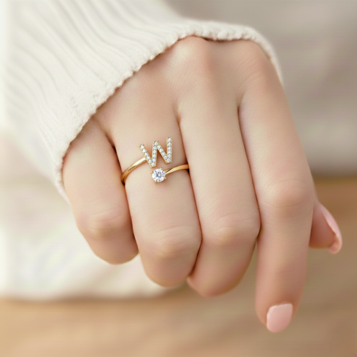 BAGUE AJUSTABLE CLASSIC AVEC INITIALES