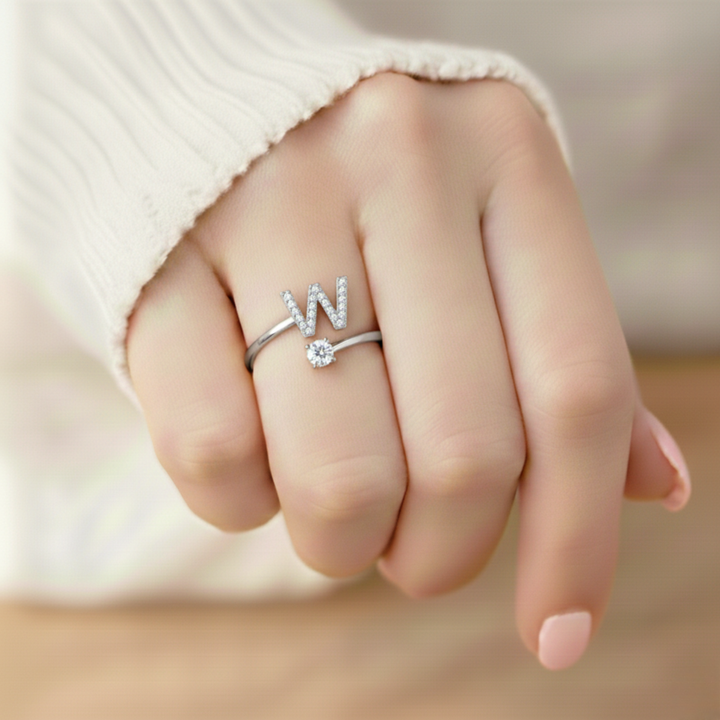 BAGUE AJUSTABLE CLASSIC AVEC INITIALES