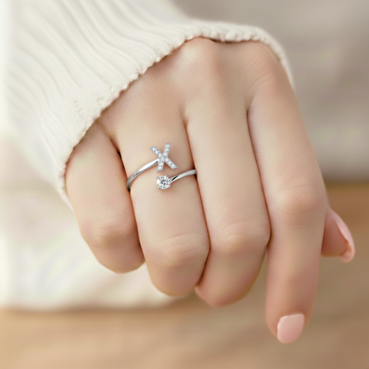 BAGUE AJUSTABLE CLASSIC AVEC INITIALES