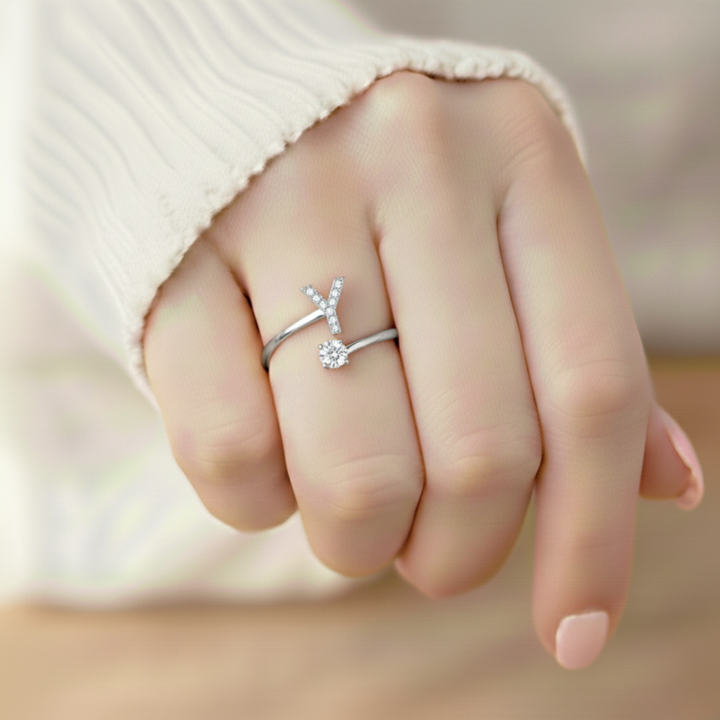BAGUE AJUSTABLE CLASSIC AVEC INITIALES