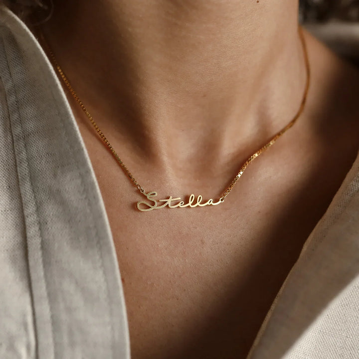COLLIER PERSONNALISÉ AVEC PRÉNOM ÉCRIT À LA MAIN