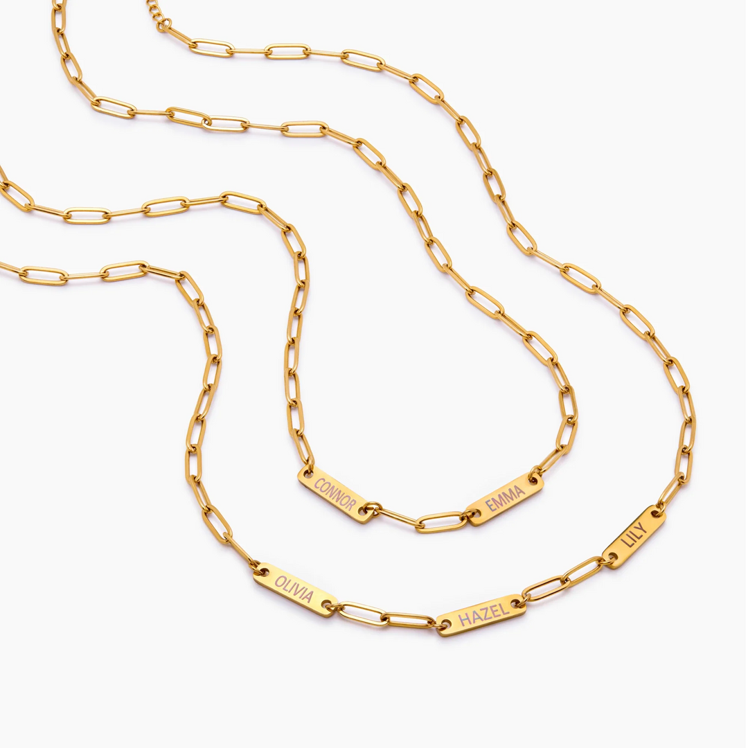 Paperclip Multi-Name Necklace