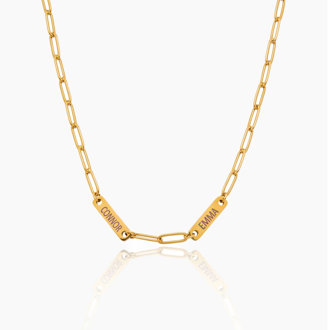 Paperclip Multi-Name Necklace