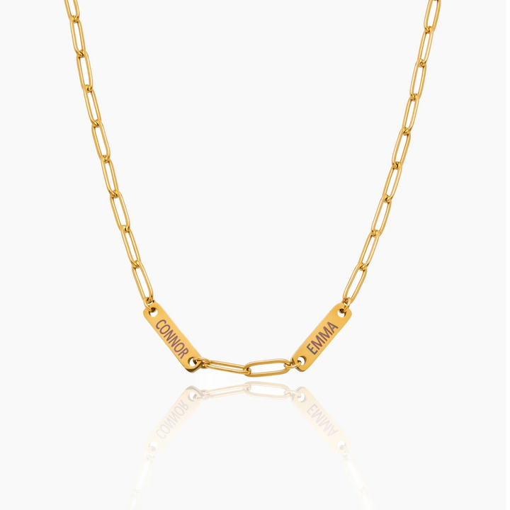 Paperclip Multi-Name Necklace