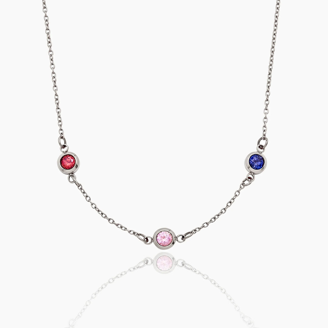 Personalized Multi-Birthstone Necklace