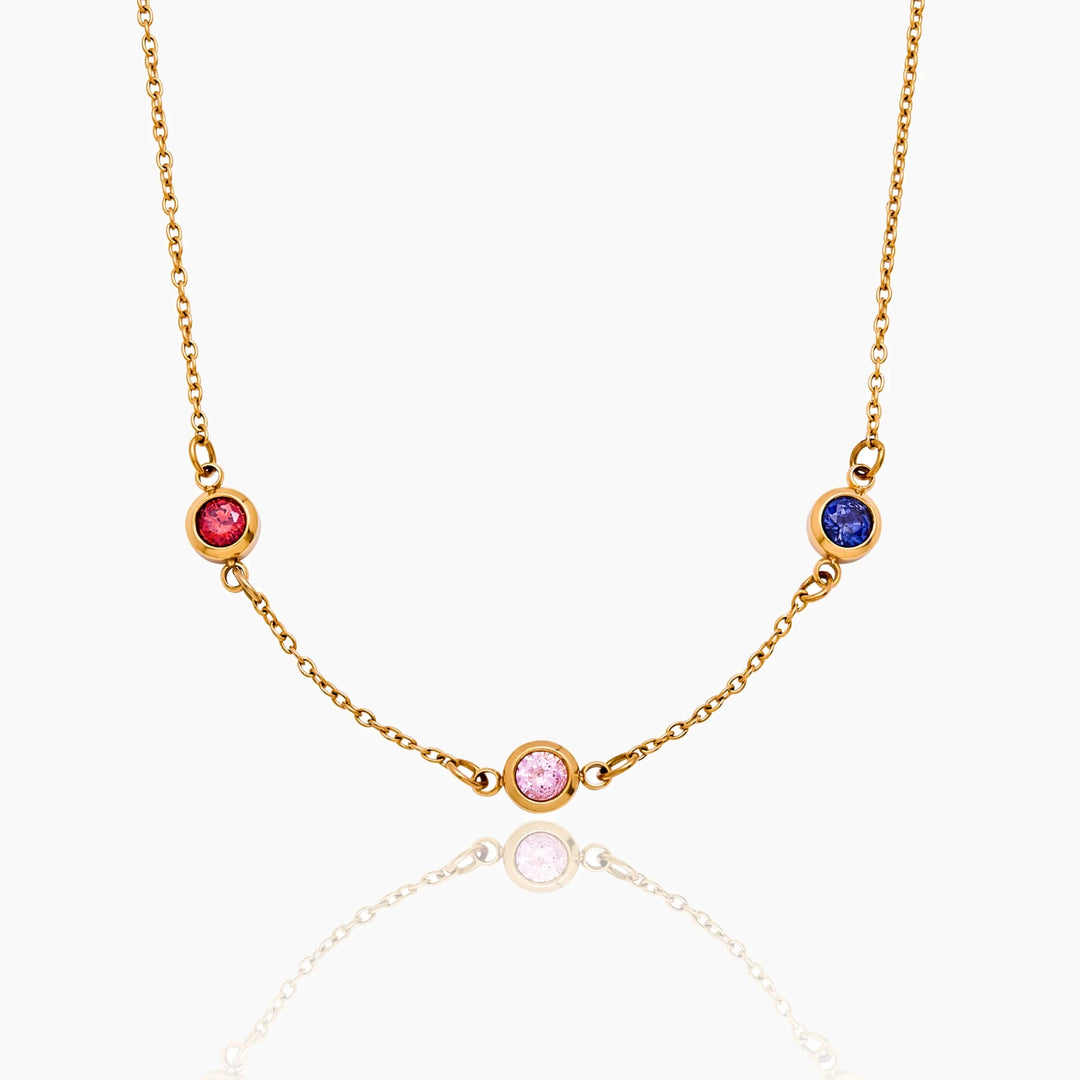 Personalized Multi-Birthstone Necklace